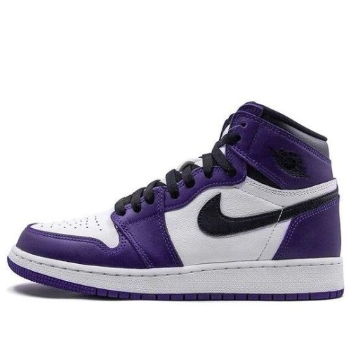 Кроссовки Nike Air Jordan 1 Retro High OG Court Purple 2.0 бело-фиолетовые высокие 575441-500