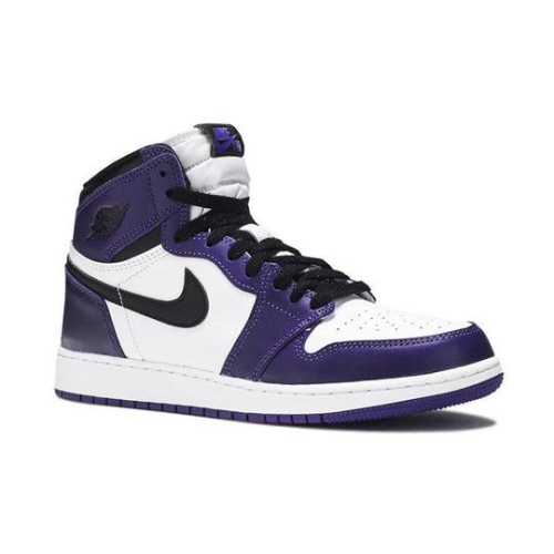 Кроссовки Nike Air Jordan 1 Retro High OG Court Purple 2.0 бело-фиолетовые высокие 575441-500