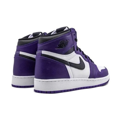 Кроссовки Nike Air Jordan 1 Retro High OG Court Purple 2.0 бело-фиолетовые высокие 575441-500