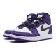 Кроссовки Nike Air Jordan 1 Retro High OG Court Purple 2.0 бело-фиолетовые высокие 575441-500