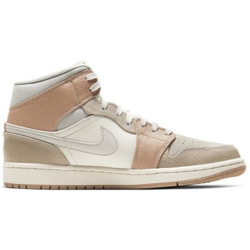 Nike Air Jordan 1 Mid Milan бело-бежевые высокие CV3044-100