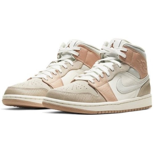 Nike Air Jordan 1 Mid Milan бело-бежевые высокие CV3044-100