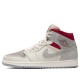 Кроссовки Nike Air Jordan 1 х Sneakersnstuff Mid Past Present Future бело-серые высокие CT3443-100
