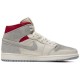 Кроссовки Nike Air Jordan 1 х Sneakersnstuff Mid Past Present Future бело-серые высокие CT3443-100