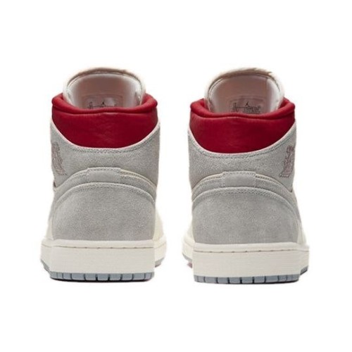 Кроссовки Nike Air Jordan 1 х Sneakersnstuff Mid Past Present Future бело-серые высокие CT3443-100