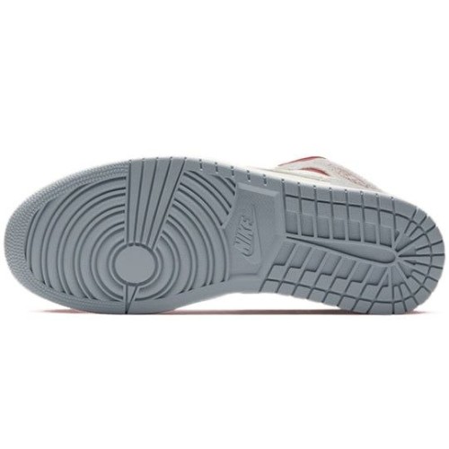 Кроссовки Nike Air Jordan 1 х Sneakersnstuff Mid Past Present Future бело-серые высокие CT3443-100