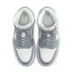 Кроссовки Nike Air Jordan 1 Mid Stealth женские бело-серые высокие BQ6472-115