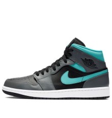 Кроссовки Nike Air Jordan 1 Mid Grey Aqua Серые