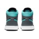 Кроссовки Nike Air Jordan 1 Mid Grey Aqua Серые