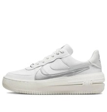 Кроссовки Nike AF1 Summit White женские белые с серебристым DJ9946-101