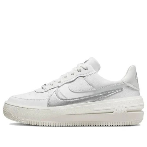 Кроссовки Nike AF1 Summit White женские белые с серебристым DJ9946-101