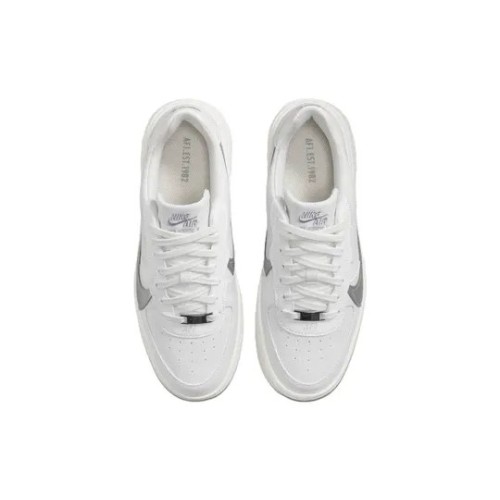 Кроссовки Nike AF1 Summit White женские белые с серебристым DJ9946-101