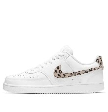 Кроссовки Nike Court Vision Leopard Swoosh - White женские