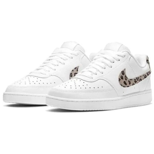 Кроссовки Nike Court Vision Leopard Swoosh - White женские