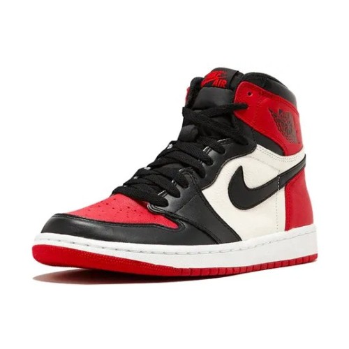 Оригинальные кроссовки Air Jordan 1 Retro High OG Bred Toe