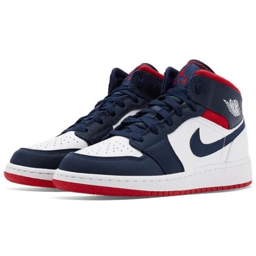 Кроссовки Nike (GS) Air Jordan 1 Mid USA Olympic
