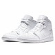 Кроссовки Nike Air Jordan 1 Mid Triple White 2019