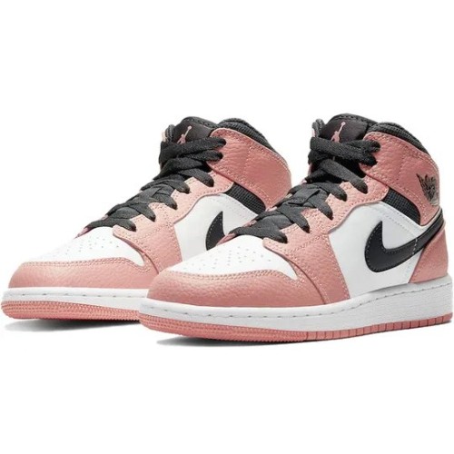 Кроссовки Nike (GS) Air Jordan 1 Mid Pink Quartz