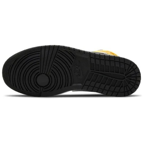 Кроссовки Nike (WMNS) Air Jordan 1 Mid Perforated - White University Gold
