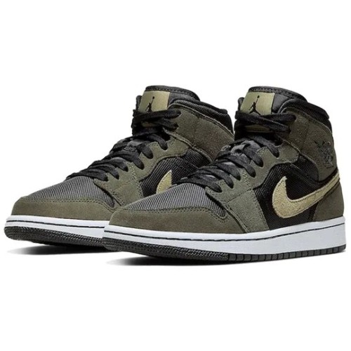 Кроссовки Nike Air Jordan 1 Mid Olive (WMNS)