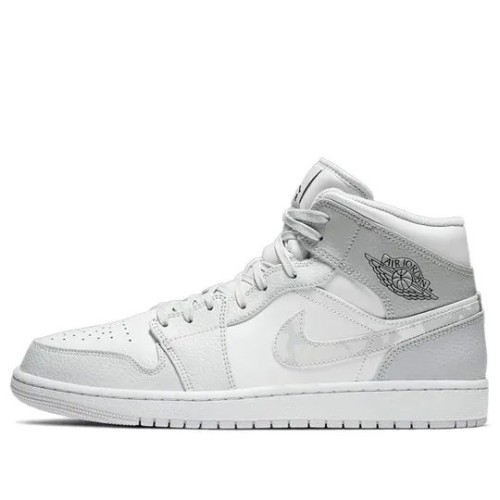 Кроссовки Nike Air Jordan 1 Mid Swoosh Logo - Grey Camo