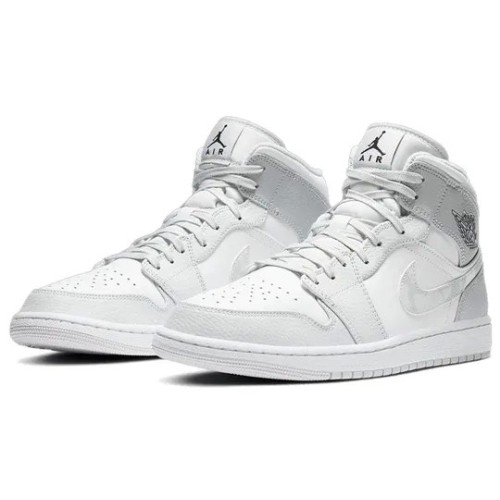 Кроссовки Nike Air Jordan 1 Mid Swoosh Logo - Grey Camo