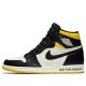 Кроссовки Nike Air Jordan 1 Retro High OG NRG Not For Resale черно-белые высокие с желтыми вставками 861428-107