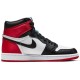 Кроссовки Nike Air Jordan 1 Retro Satin Black Toe высокие черно-белые с красным CD0461-016