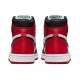 Кроссовки Nike Air Jordan 1 Retro Satin Black Toe высокие черно-белые с красным CD0461-016