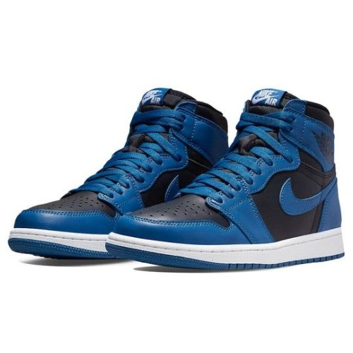 Кроссовки Nike Air Jordan 1 Retro синие высокие 555088-404