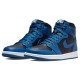 Кроссовки Nike Air Jordan 1 Retro синие высокие 555088-404