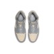 Кроссовки Nike Air Jordan 1 Mid SE Coconut Milk Particle Grey серые с бежевыми вставками DN4281-100