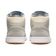 Кроссовки Nike Air Jordan 1 Mid SE Coconut Milk Particle Grey серые с бежевыми вставками DN4281-100