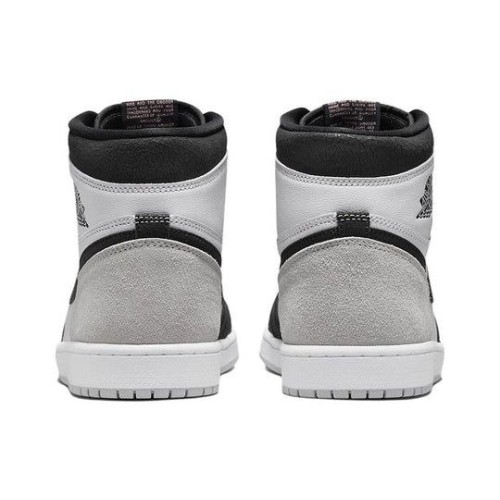 Кроссовки Nike Air Jordan 1 Retro черно-белые высокие с серыми вставками OG Stage Haze 555088-108
